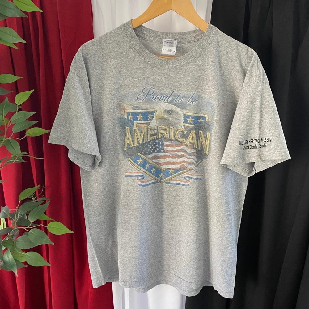 VINTAGE 2003 PROUD TO BE AMERICAN BALD EAGLE TEE